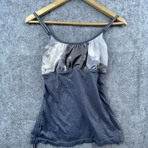 Lululemon Tank Top Womens 4 Power Luxtreme Built In Bra Side Cinch Yoga Workout